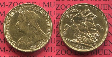 England Great Britain UK Australien Sovereign Goldmünze 1895 Goldmünze