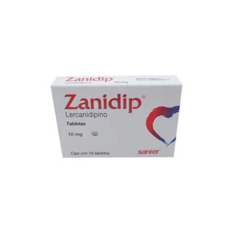 Zanidip 10 Mg 10 Tabletas