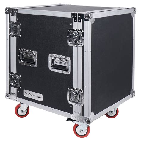 Sound Town Shock Mount U Ata Flight Rack Case With Rackable Depth