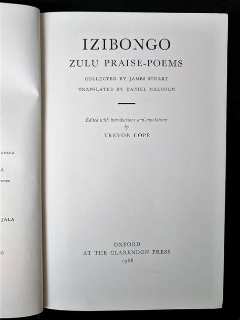 Izibongo Zulu Praise Poems Oxford Library Of African Literature