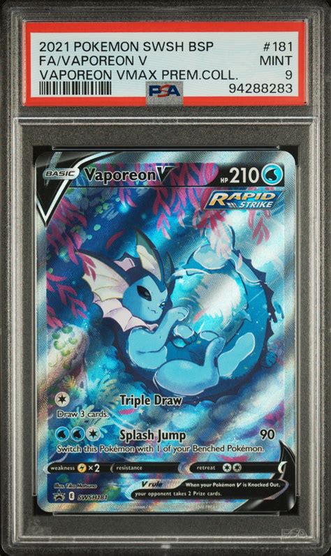 Pokemon Swsh Black Star Promo Full Art Vaporeon V Vaporeon