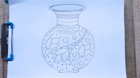 draw flower pot flower pot design drawing elementary design