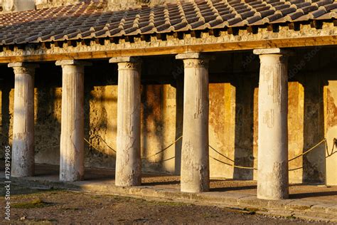 Roman Arcade In Terme Stabiane Pompeii Neapel Italy Europa Stock