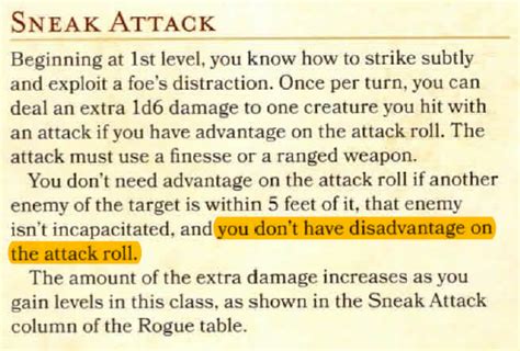 D&D 5E - Sneak attack with disadvantage plus advantage allowed? | EN World D&D & Tabletop RPG ...