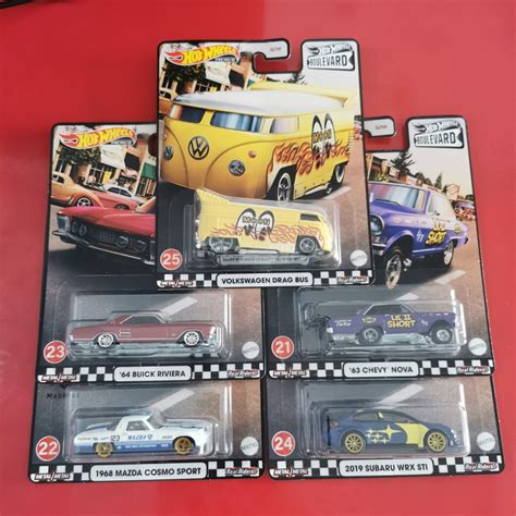 Jual Diecast Hot Wheels Boulevard Mix E Set Volkswagen Vw Drag Bus Subaru Wrx Chevy Nova Mazda