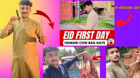 Bakra Eid First Day Vlog Hamari Cow Bag Gai My Hometown Tour On