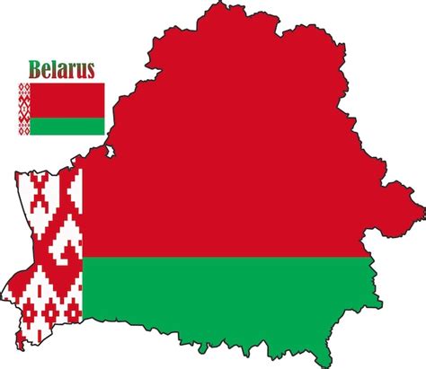 Premium Vector Belarus Map And Flag