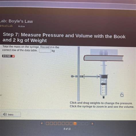 Step 7 Measure Pressure And Volume With The Book And 2 Kg Of Weight