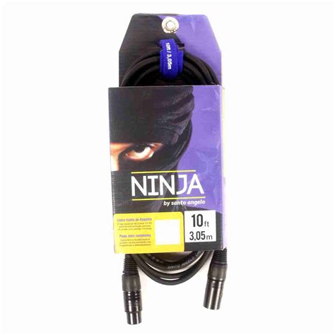 Cabo para Microfone Ninja BY Santo ângelo P10 X XLRF 3 5 Metros