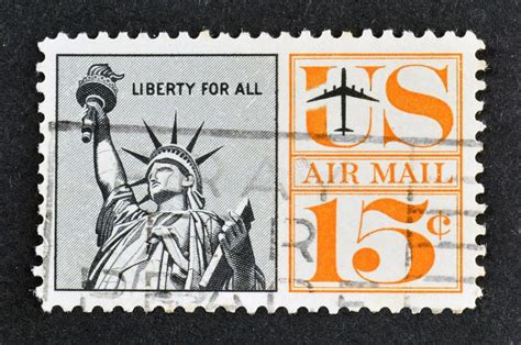 Cancelled Postage Stamp Printed By Usa Editorial Stock Photo Image Of