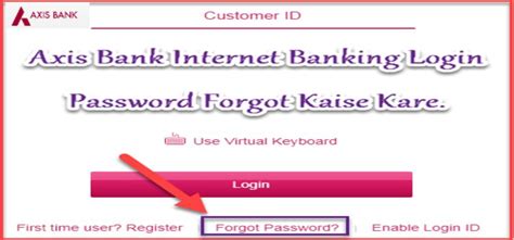 Axis Bank Internet Banking Password Forgot Change 2025