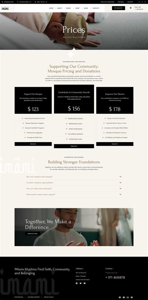 Imami – Mosque WordPress Theme – Nicdark Themes