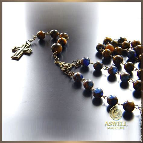 Четки Розарий Rosary католические "Монах" тигровый глаз агат в интернет ...