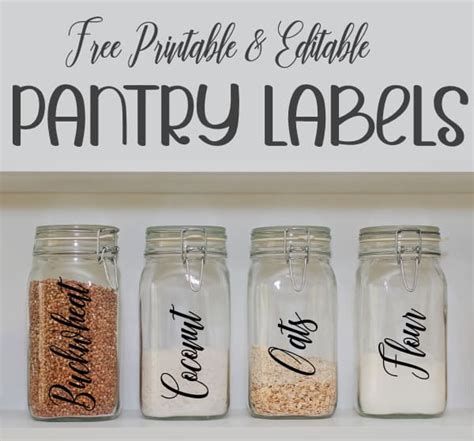 Free Editable Printable Kitchen Pantry Labels For Storage 42 OFF