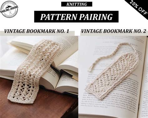 Vintage Inspired Lace Knit Bookmarks Knitting Pattern Darling Jadore