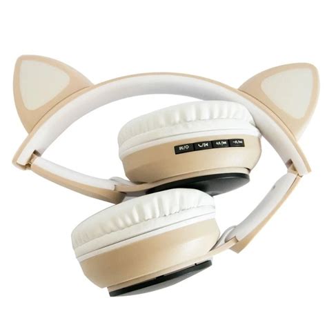 Детские наушники беспроводные "Wireless earphone ST77M" Бежевые ...