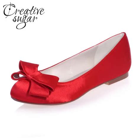 Creativesugar Sweet Two Layer Bowknot Bow Satin Flats Lady Bridal Wedding Prom Cocktail Evening