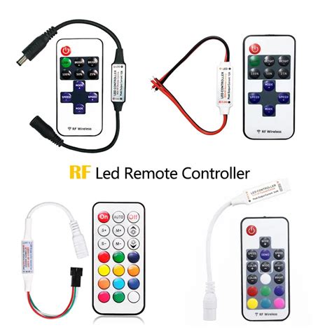 Mini Controlador Remoto Led Inal Mbrico Rf De Teclas Regulador De