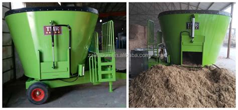 Double Auger Cattle Feed Mixer Vertical Type 8 Cubic Meter Tmr Mixer