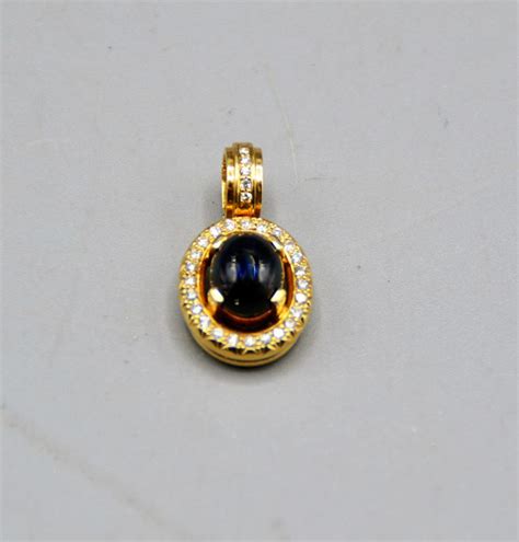 Saphir Cabochon Brillanten Gold Anh Nger Auktionshaus Wimberger