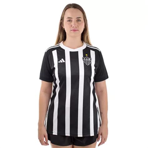 Camiseta Adidas Atl Tico Mineiro I Preta E Branca Feminina