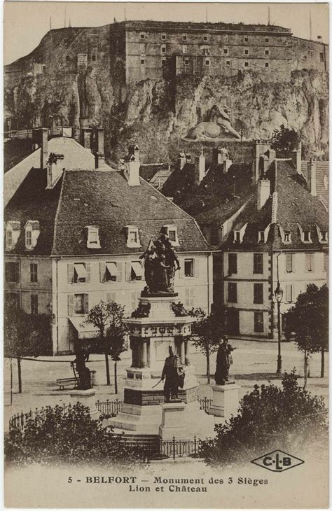 Belfort Belfort Monument Des Si Ges Lion Et Ch Teau Carte