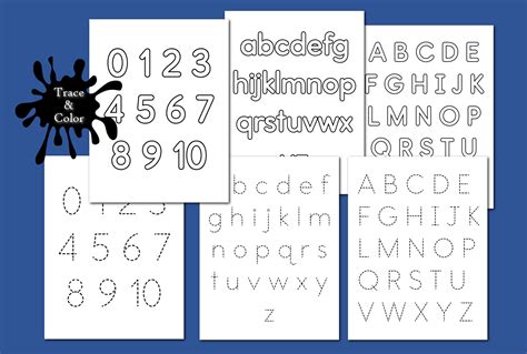 ABC & 123 Worksheets / Letters and Numbers Printables - Etsy