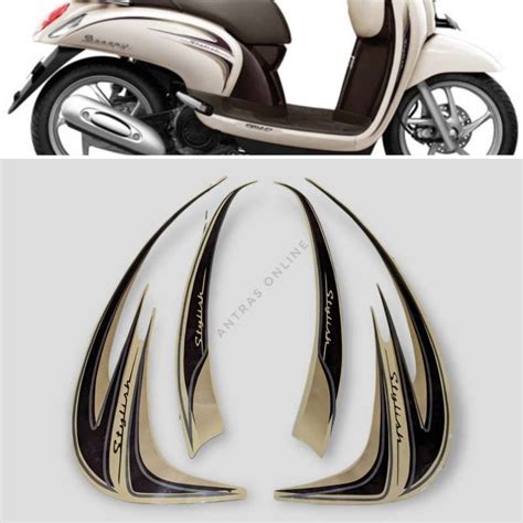 Promo Striping Honda Scoopy Stylish 2014 Stiker Lis Motor Standar