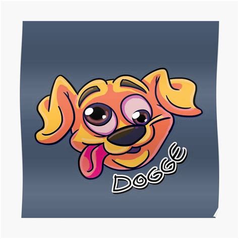 Dog Derp Dogge Doggo Poster Canvas Print Wooden Hanging Scroll