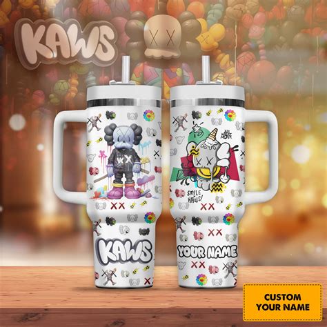 Kaws Cartoon Custom Stanley Cup 40 Oz 30 Oz Tumbler With Handle