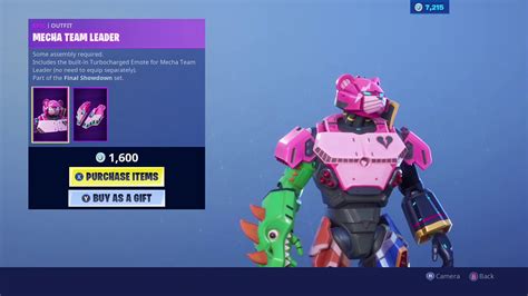 New Mecha Team Leader Skin In Fortnite Item Shop Youtube