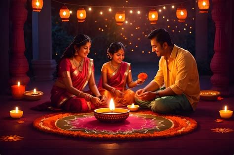 Premium Ai Image Festival Of Lights Diwali Celebrations Ai Generated