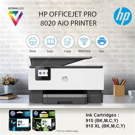 Hp Officejet Pro 8020 All In One Printer Print Scan Copy Wireless Fax