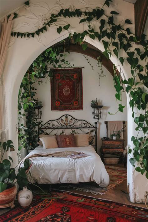 25 Boho Style Bedroom Ideas with Hanging Plants