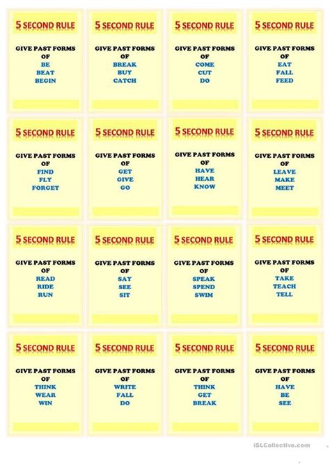 Irregular Verbs 5 Second Rule Part 2 Irregular Verbs This Or That