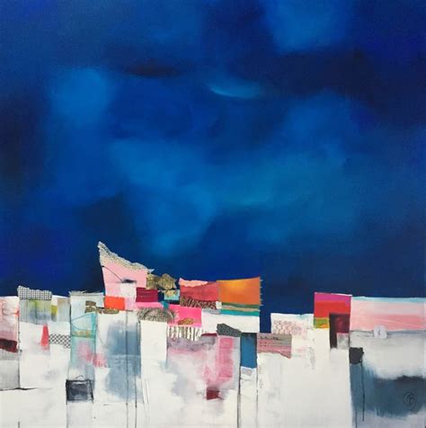 Les falaises en fête Cityscape art Abstract painting Abstract