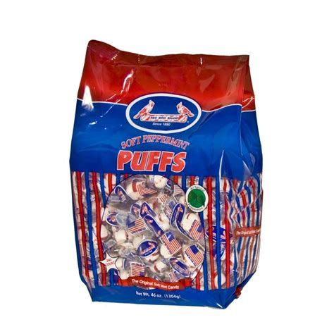 Red Bird Soft Peppermint Puffs Mints Individually Wrapped 46 Oz Bag 6