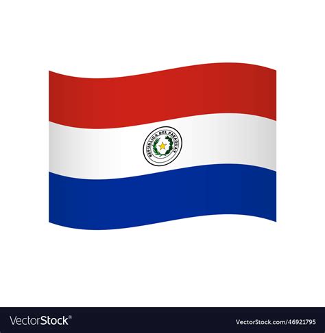 Wavy Flag Of Paraguay Royalty Free Vector Image