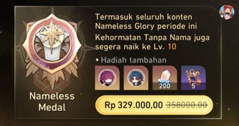 ON LAPAK GACHA BLADE On Twitter Pompom Kalau Beli Nameless Medal