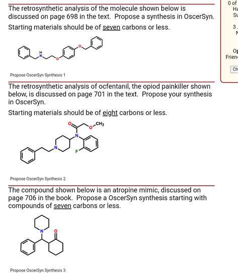 The Retrosynthetic Analysis Of The Molecule Shown Chegg