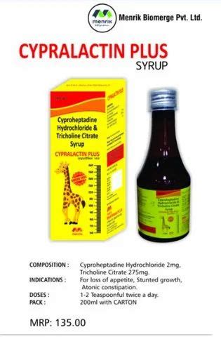 India Enterprises Cypralactin Plus Syp And Noscoryl Ls From Kolkata