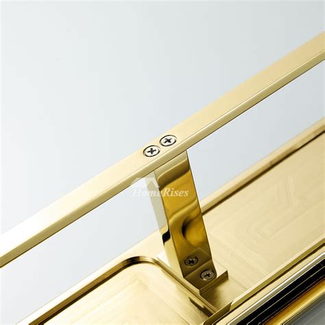 Luxury Solid Brass Double Toilet Paper Holder Polished Gold Chrome