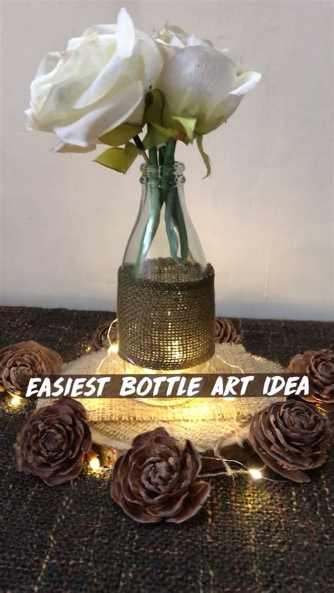 Easiest Bottle Art Idea Bottle Crafts Easy DIY Bottle Art