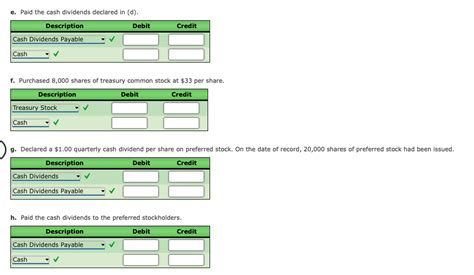 Solved E Paid The Cash Dividends Declared In D F