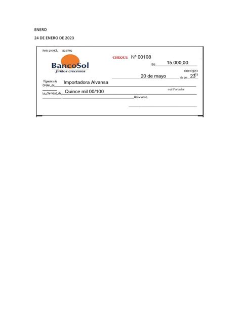 modelo de cheque | PDF