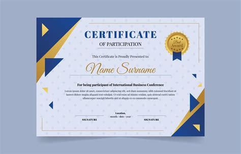 Blue Certificate Template 13792047 Vector Art at Vecteezy