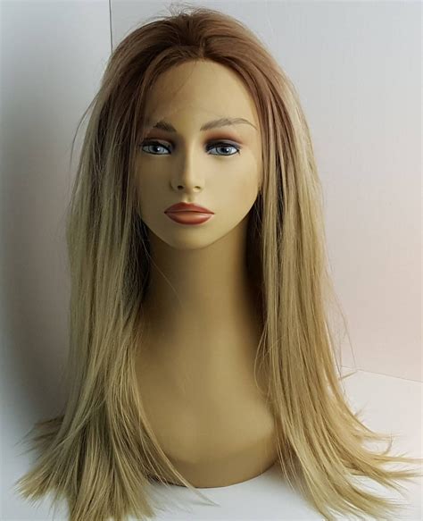 Blonde Ombre Lace Front Wig Dark To Light Sandy Blonde Ombre Etsy