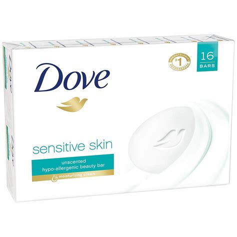 Dove Sensitive Skin Fragrance Free Hypo Allergenic Beauty Soap Bar