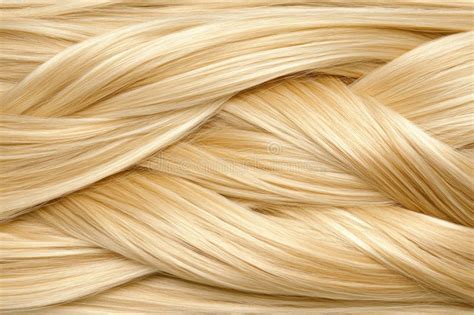 Intricate Blonde Hair Braid Close Up With Golden Texture And Strands Stock Image Image Of