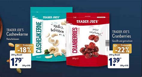 Trader Joe S Cashewkerne Oder Cranberries Angebot Bei Aldi Nord